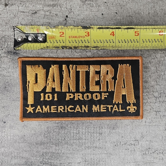 RARE PANTERA PATCH 5"x2.5" 101 Proof American Metal embroidered sew or iron - Picture 2 of 4